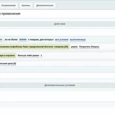 Собственные условия для правил работы с корзиной
