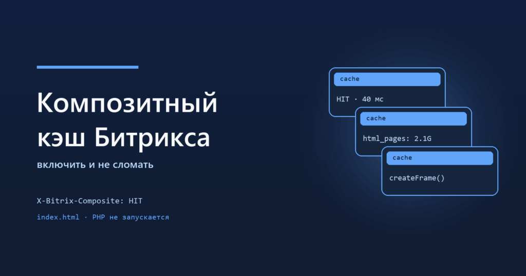 Композитный кэш Битрикса: готовый HTML и динамические области