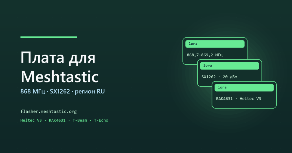 Какую плату выбрать для Meshtastic: сравнение Heltec V3, RAK4631, T-Beam и T-Echo
