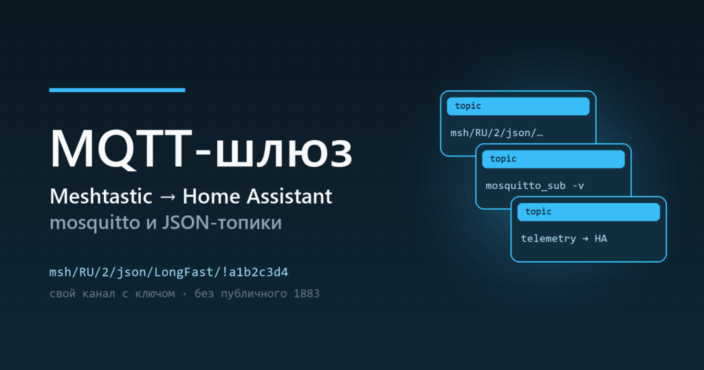 MQTT-шлюз Meshtastic — сеть LoRa в Home Assistant