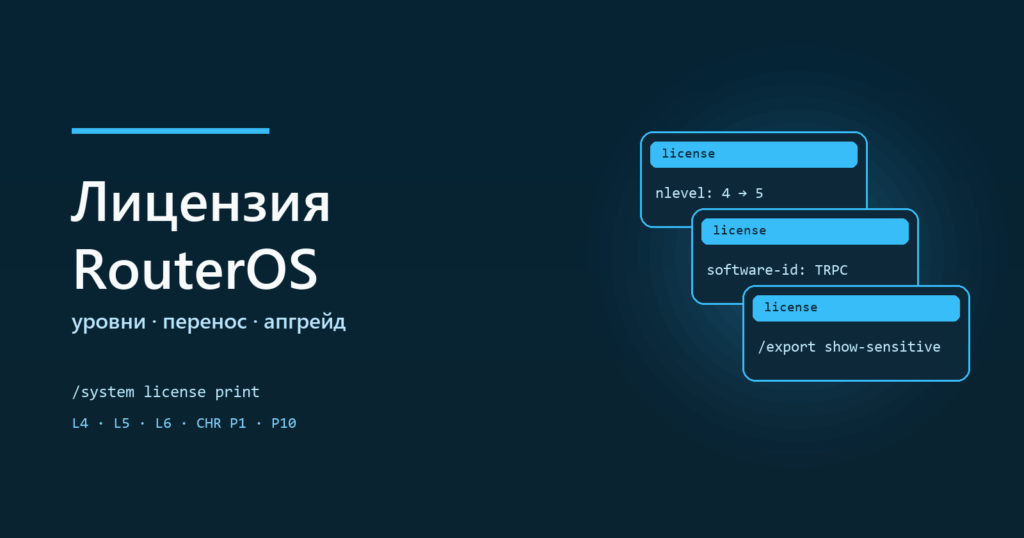 Лицензия RouterOS: уровни, перенос на другое устройство и апгрейд