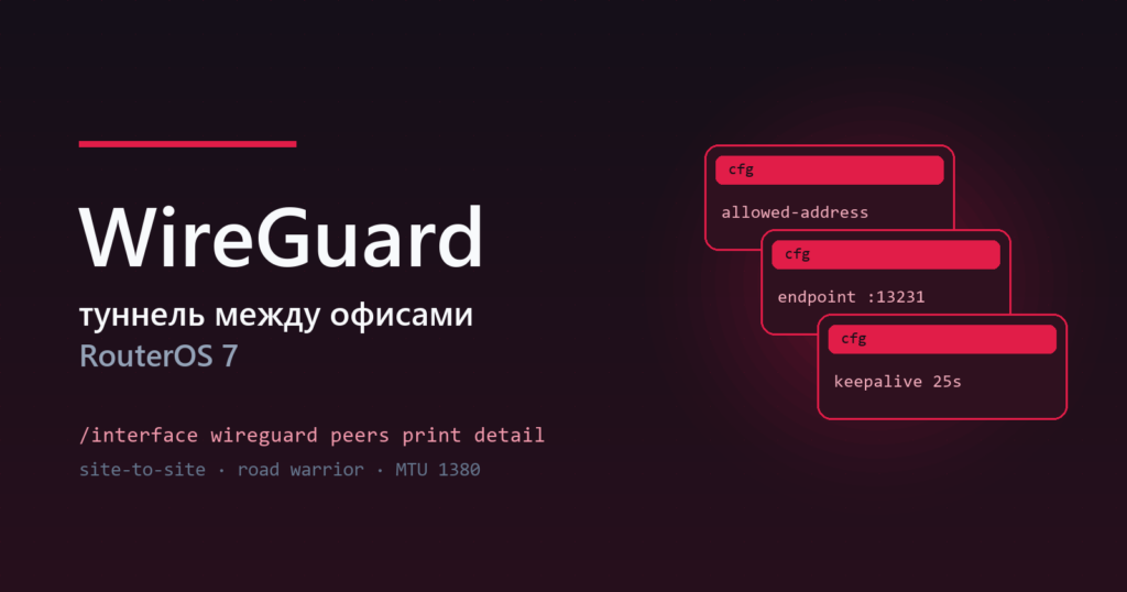 WireGuard — туннель между офисами на RouterOS 7