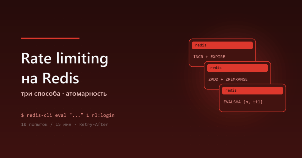 Rate limiting на Redis: три способа и грабли атомарности
