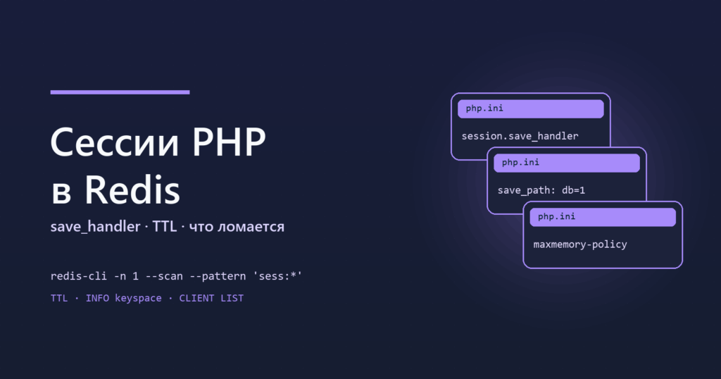 Сессии PHP в Redis: save_handler, TTL и что ломается