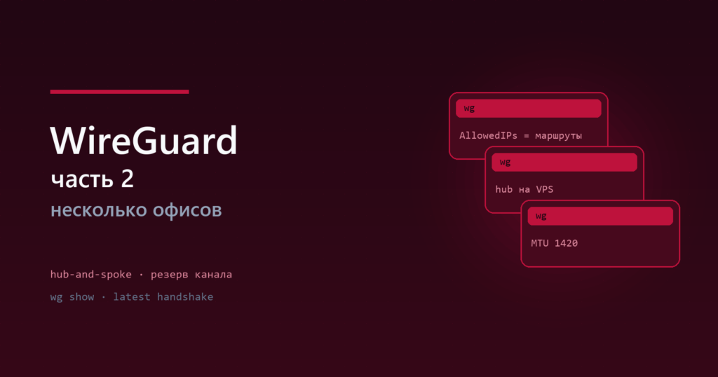 WireGuard: несколько офисов и резерв канала
